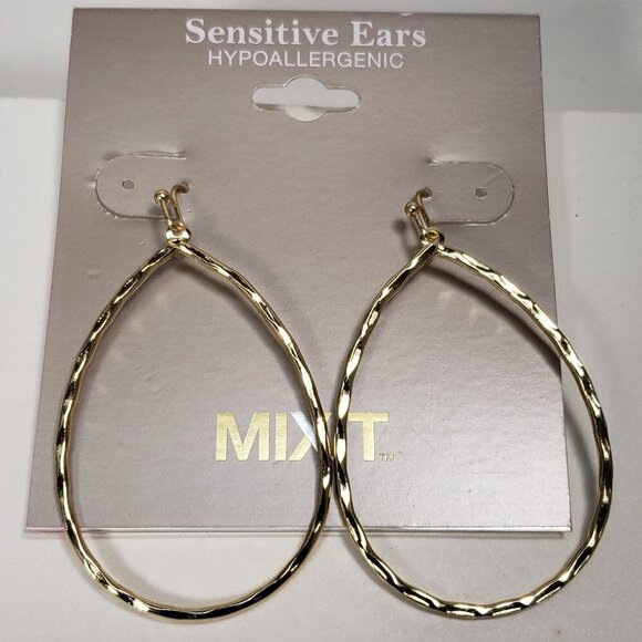 MIXIT Hypoallergenic Gold Tone Earrings - Dainty Hoop – Women's Fashion Jewelry - Picture 5 of 8
